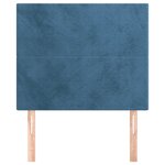 vidaXL Tête de lit Bleu foncé 90x5x118/128 cm Velours