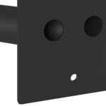 vidaXL Support de mât de drapeau Noir 11.5 x 7.5 cm Acier