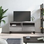 vidaXL Meuble TV sonoma gris 100x34 5x44 5 cm bois d'ingénierie
