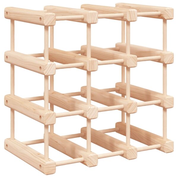 vidaXL Casier à vin pour 12 bouteilles 36x23x36 cm bois massif de pin