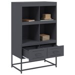 vidaXL Buffet haut anthracite 68x39x111 5 cm acier