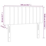 vidaXL Tête de lit à LED Gris foncé 100x5x78/88 cm Tissu