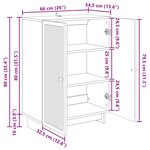vidaXL Buffet Blanc brillant 66 x 34 5 x 90 cm Bois d'ingénierie