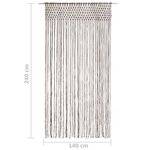 vidaXL Rideau en macramé Taupe 140x240 cm Coton