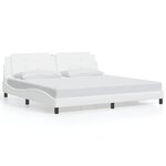 vidaXL Cadre de lit avec LED sans matelas blanc 200x200 cm