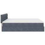 vidaXL Cadre de lit ottoman avec matelas gris foncé 200x200 cm velours