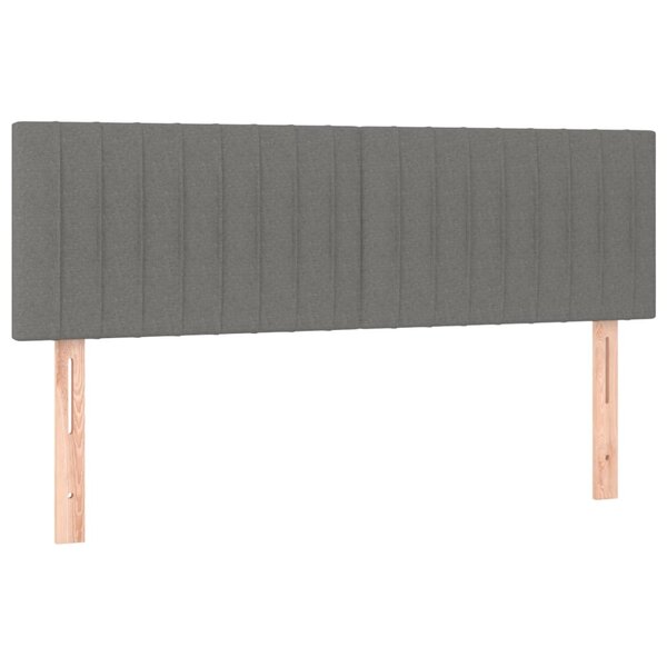 vidaXL Têtes de lit 2 Pièces Gris foncé 72x5x78/88 cm Tissu