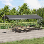 vidaXL Auvent autoportant Gris 6 x 3 m Polyester