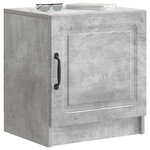 vidaXL Cabinet de chevet 2 Pièces Gris béton 43 x 34 5 x 47 cm