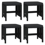 vidaXL Ensemble à dîner de jardin coussins 19 Pièces Résine tressée Noir