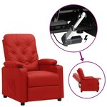 vidaXL Fauteuil Rouge bordeaux Similicuir