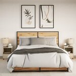 vidaXL Armoires de chevet et lumières LED 2 Pièces chêne sonoma