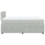 vidaXL Sommier à lattes de lit et matelas Gris clair 120x200cm Velours