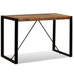 vidaXL Table à manger Bois de récupération massif 120 cm