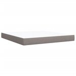 vidaXL Sommier à lattes de lit avec matelas Taupe 180x200 cm Tissu