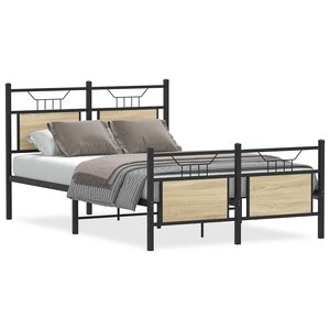 vidaXL Cadre de lit sans matelas chêne sonoma 120x190 cm