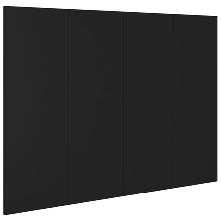 vidaXL Tête de lit Noir 120x1 5x80 cm Bois d'ingénierie