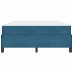 vidaXL Cadre de lit Bleu foncé et blanc 160 x 200 cm Velours