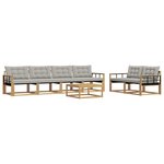 vidaXL Ensemble de canapés d'extérieur 7 pc Blanc et gris clair