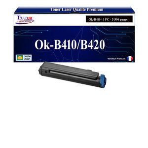 T3AZUR - Toner compatible avec Oki MB460  MB460L  MB470  MB470L  MB480  MB480L