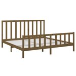 vidaXL Cadre de lit sans matelas marron miel 200x200cm bois pin massif