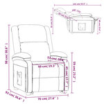 vidaXL Fauteuil inclinable Gris clair Tissu