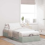 vidaXL Cadre de lit ottoman sans matelas gris clair 90x200 cm velours