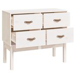 vidaXL Armoire console Blanc 90x40x78 cm Bois de pin solide