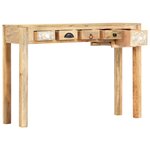 vidaXL Table console 110 x 30 x 75 cm Bois de manguier massif