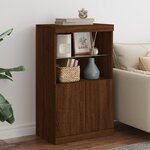 vidaXL Buffet avec lumières LED chêne marron 60 5x37x100 cm