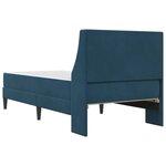 vidaXL Cadre de lit avec matelas Bleu 100 x 200 cm Velours