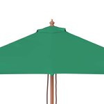 vidaXL Parasol d'extérieur avec mât en bois 150x200 cm vert