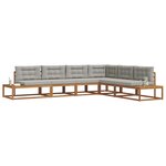 vidaXL Ensemble de canapés d'extérieur 6 pc Gris Naturel et Clair