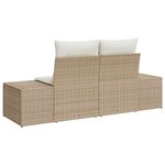 vidaXL Canapé de jardin Beige 123 x 62 x 69 cm polyrotin