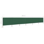vidaXL Paravent 6 panneaux Tissu 800 x 160 cm Vert
