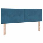 vidaXL Lit à ressorts avec matelas Bleu foncé 190 x 140 cm Polyester