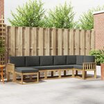 vidaXL Ensemble de canapés d'extérieur 7 Pièces Blanc et anthracite