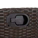 vidaXL Chaise inclinable de jardin avec coussins marron résine tressée