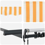 vidaXL Auvent Rétractable Jaune 300 x 200 cm tissu