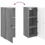 vidaXL Armoire Murale 33 x 34 5 x 90 cm Bois d'ingénierie Sonoma gris