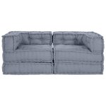 vidaXL Coussin 2 Pièces Gris 70 x 70 x 54 cm Polyester