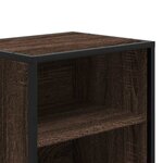 vidaXL Tables de chevet 2 Pièces chêne marron bois d'ingénierie et métal