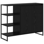 vidaXL Meuble d'appoint Chêne noir 96 5 x 30 x 75 cm Bois d'ingénierie