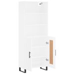 vidaXL Buffet haut Blanc 69 5x34x180 cm Bois d'ingénierie
