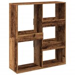 vidaXL Bibliothèque/Séparateur de pièce vieux bois 100x33x115 cm