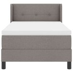 vidaXL Lit boxspring avec matelas avec matelas Taupe 80 x 200 cm