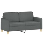 vidaXL Ensemble de canapés 2 Pièces coussins gris foncé tissu