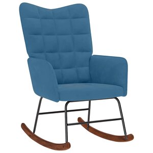 vidaXL Chaise à bascule Bleu Velours