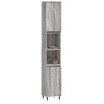 vidaXL Armoire de bain sonoma gris 30x30x190 cm bois d'ingénierie