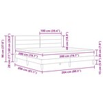 vidaXL Cadre de lit 200 x 200 cm Bleu